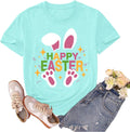 Easter Shirts for Women Happy Easter Egg Rabbit Tshirts Spring Bunny Short Sleeve Tee Tops