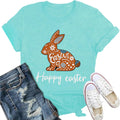 Easter Shirts for Women Funny Bunny Rabbit Happy Easter Day Holiday Tee Tops Unisex
