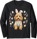 Easter Golden Doodle Dog Bunny Ears Pastel Spring Dog Mama Long Sleeve Unisex