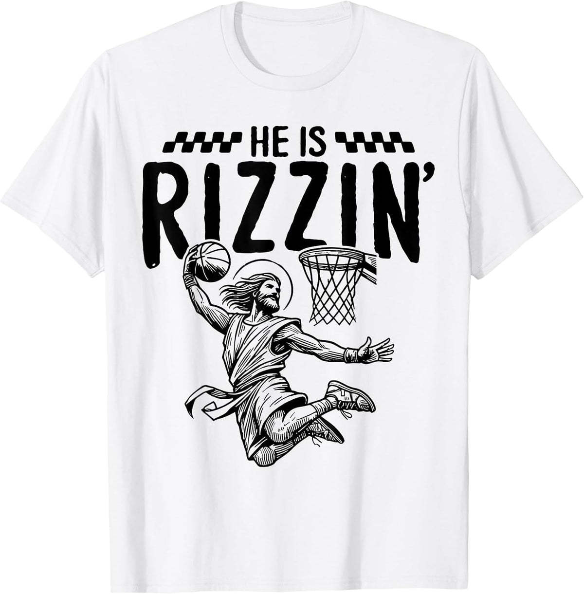 He is Rizzin, Easter Boys Basketball Jesus Unisex