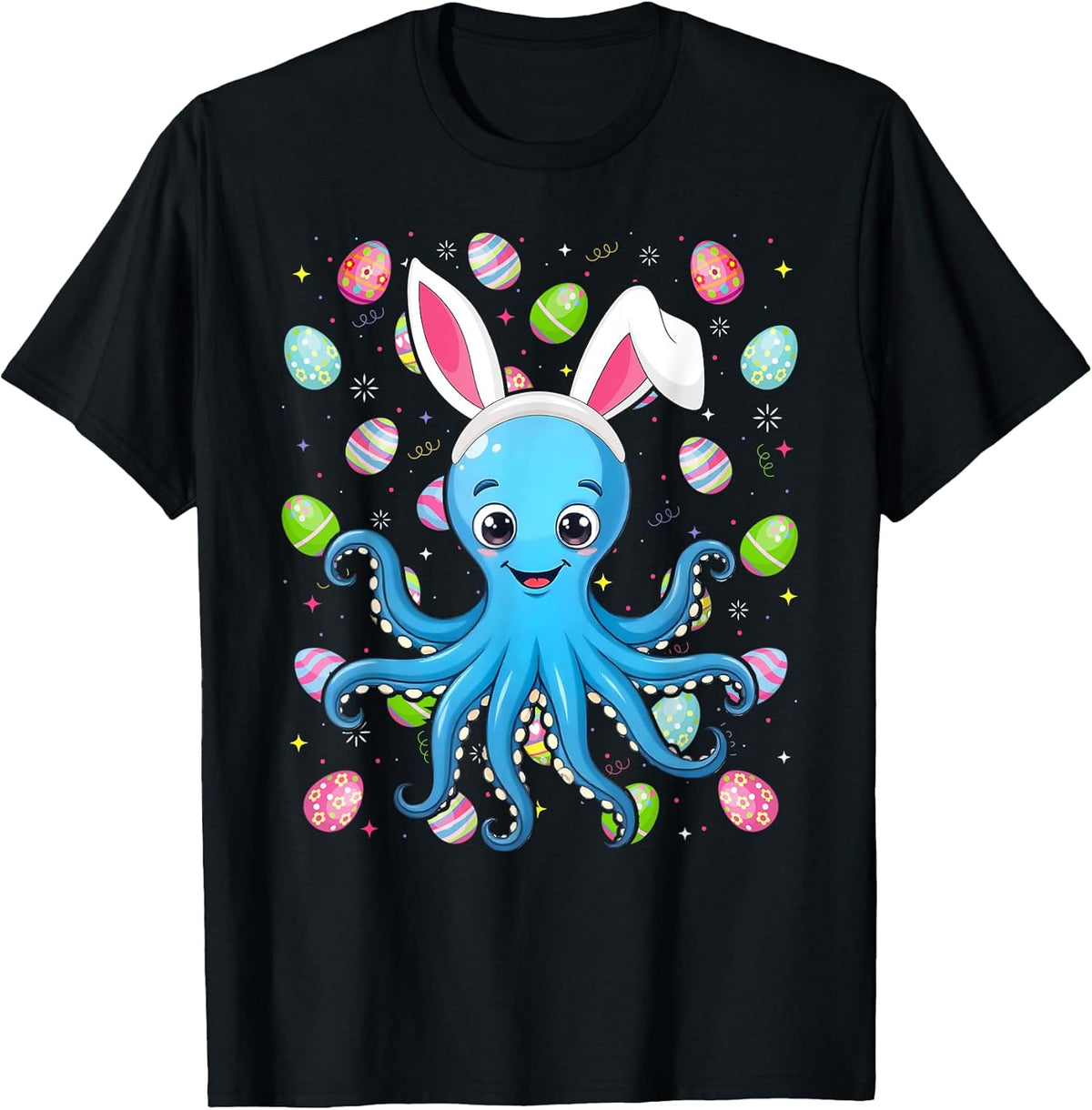 Octopus Happy Easter Egg Hunt Bunny Ear Octopus Easter Unisex