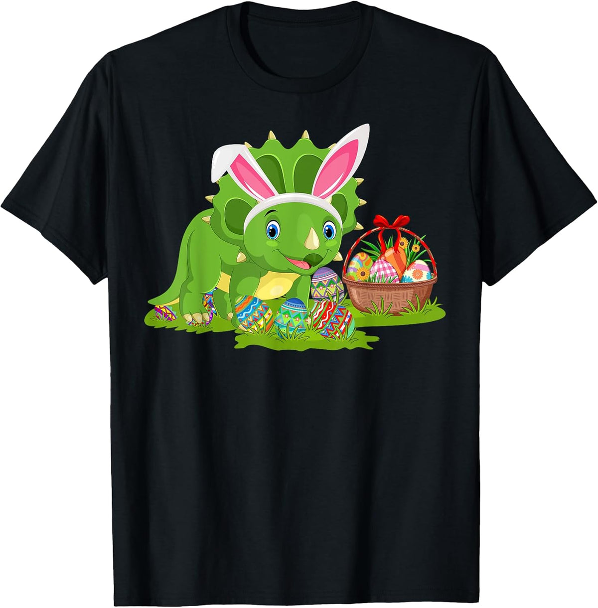 Funny Easter Egg Hunting Bunny Triceratops Dinosaur Easter Unisex