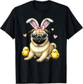 Easter Pug Dog Mom Spring Easter Bunny Ears Glasses Unisex