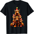 Cows Christmas Tree Xmas Holidays Farm Lover Funny Farmer T-Shirt