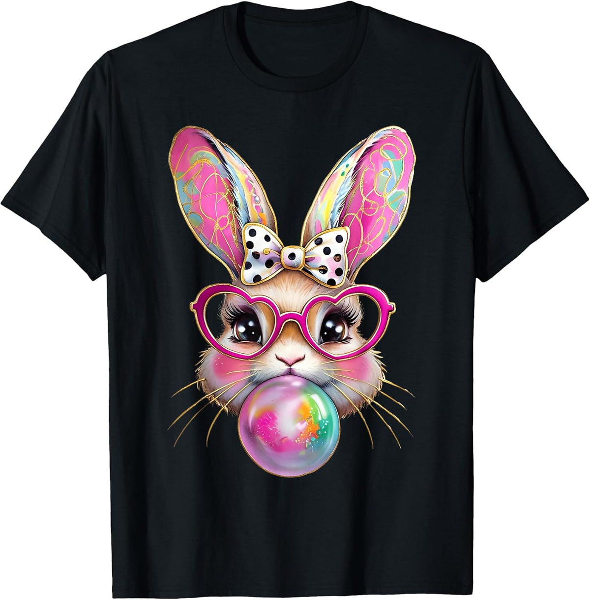 Happy Easter Bunny Coquette Bow Brushstroke Easter Girl Kids Unisex