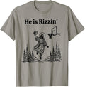 He is Rizzin Funny Basketball Retro Christian Religious Tee Unisex