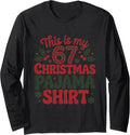 Christmas Pajama Shirt Funny Holiday Sixty Seven Meme Long Sleeve T-Shirt
