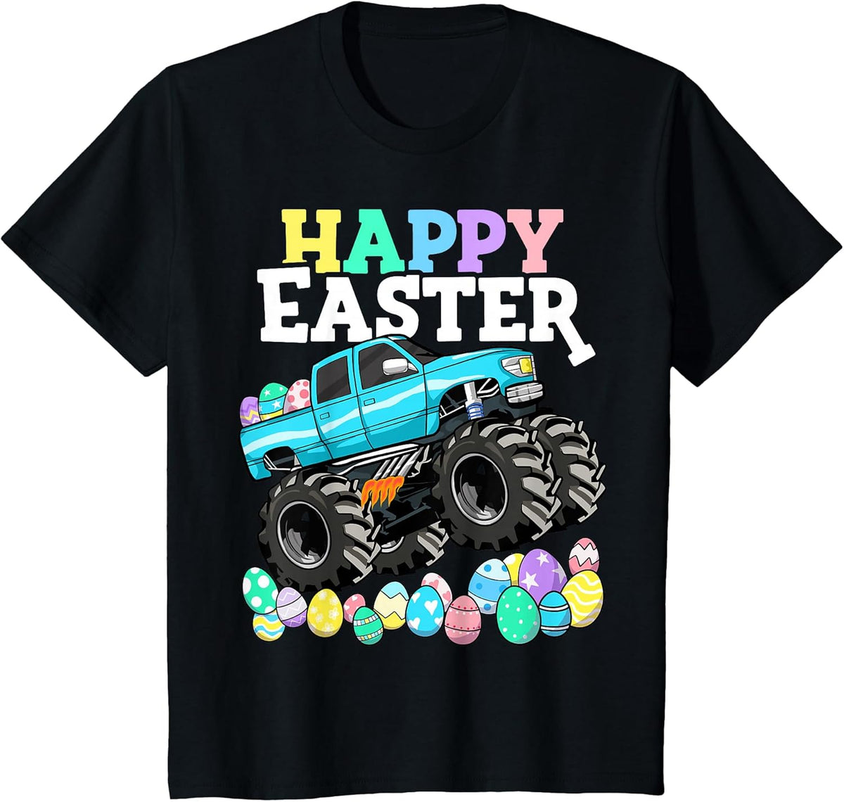 Kids Boys Happy Easter Monster Truck Easter Eggs Toddler Unisex