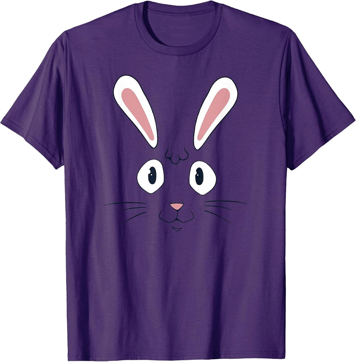 Cute Bunny Ears Face Shirt HAPPY EASTER Gift Unisex