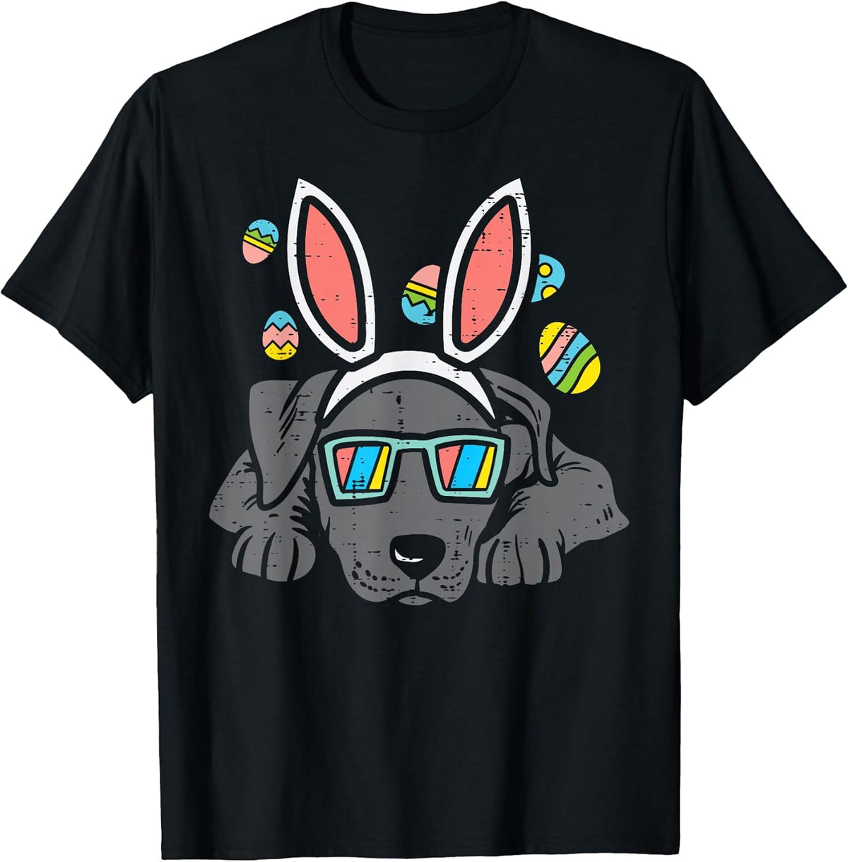Pitbull Bunny Ears Glasses Easter Eggs Cute Dog Owner Lover Unisex