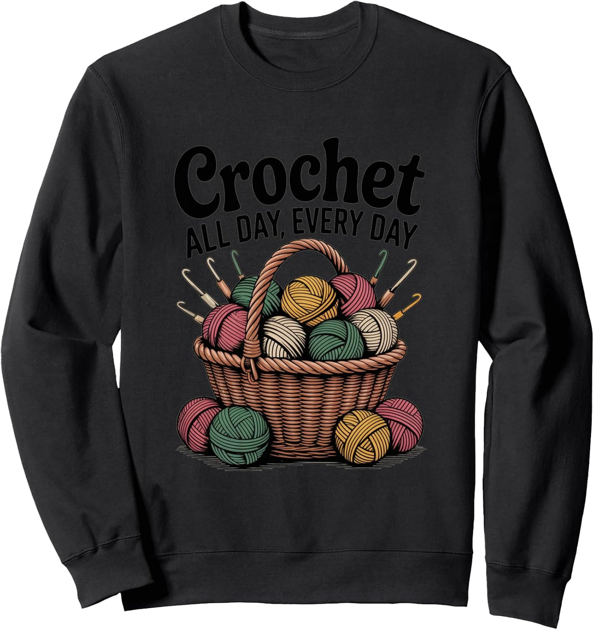 Crochet Craft Lover Yarn Knitting Fan Handmade Crafts Sweatshirt
