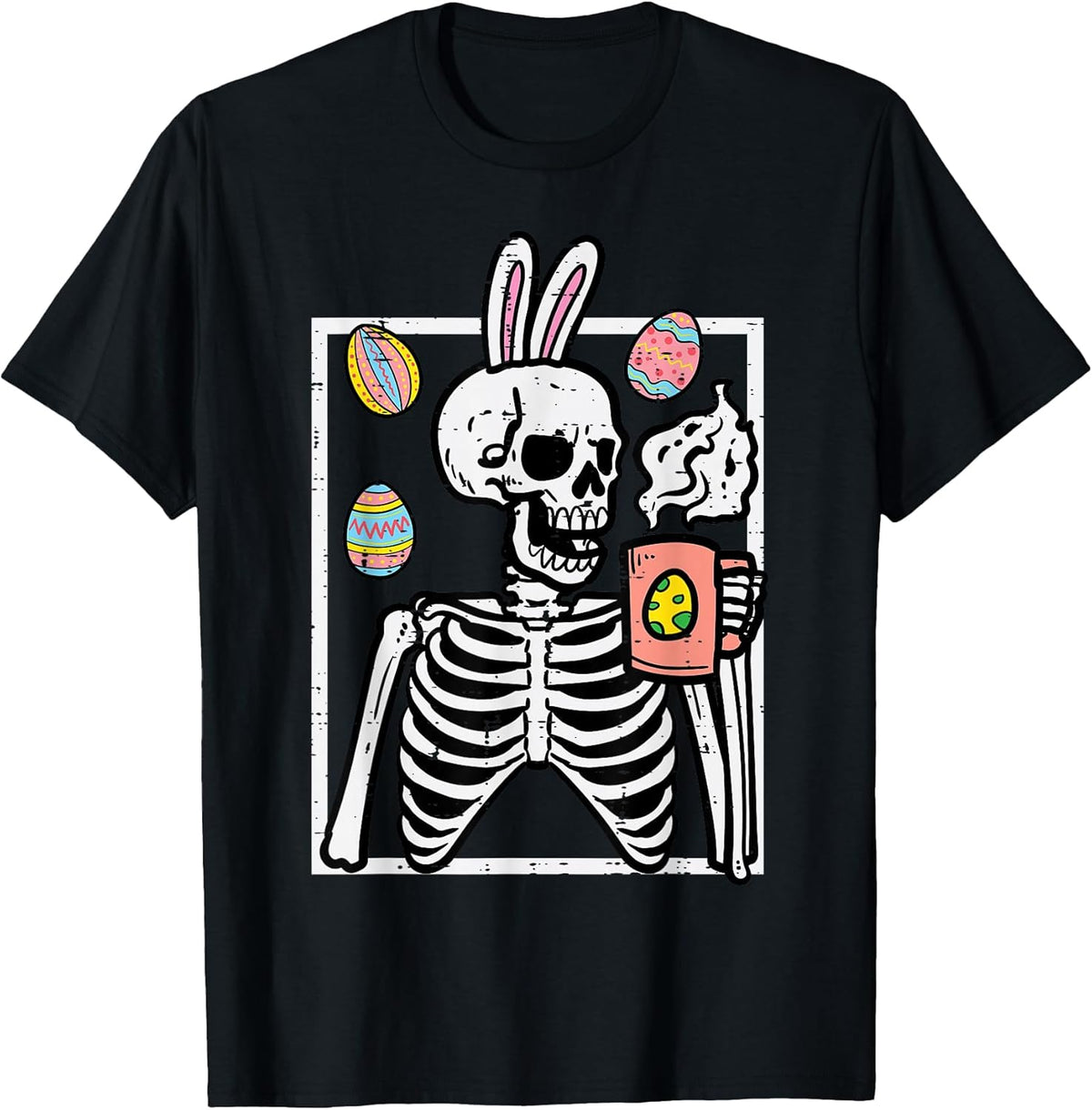 Easter Skeleton Bunny Coffee Rabbit Men Women Kids Teens Unisex
