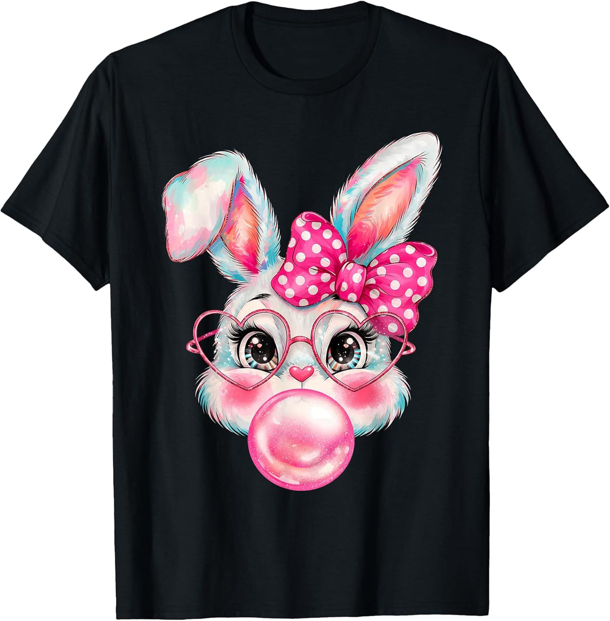 Happy Easter Day Cute Bunny Wearing Glasses Girls Easter Unisex