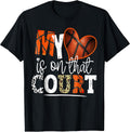 Leopard Basketball Mom My Heart Is On That Court Basketball T-Shirt