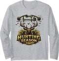 Hunting Season Deer Buck Bow Camouflage Outdoor Hunter Long Sleeve T-Shirt
