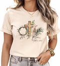 True Easter Shirt, Christian Easter , He is Risen Design, Christian Cross Shirt Multicolor