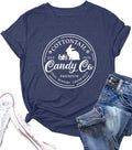Easter Shirts for Women Cute Cottontail Rabbit Print Tshirt Casual Short Sleeve Bunny Graphic Tee Tops
