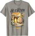 He is Risen Jesus Cross Religious Easter Christian Men Women Unisex