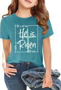 Boys Easter Shirt: Kids He is Risen T Shirt Christian Religious Short Sleeve Tees 5-12y Unisex