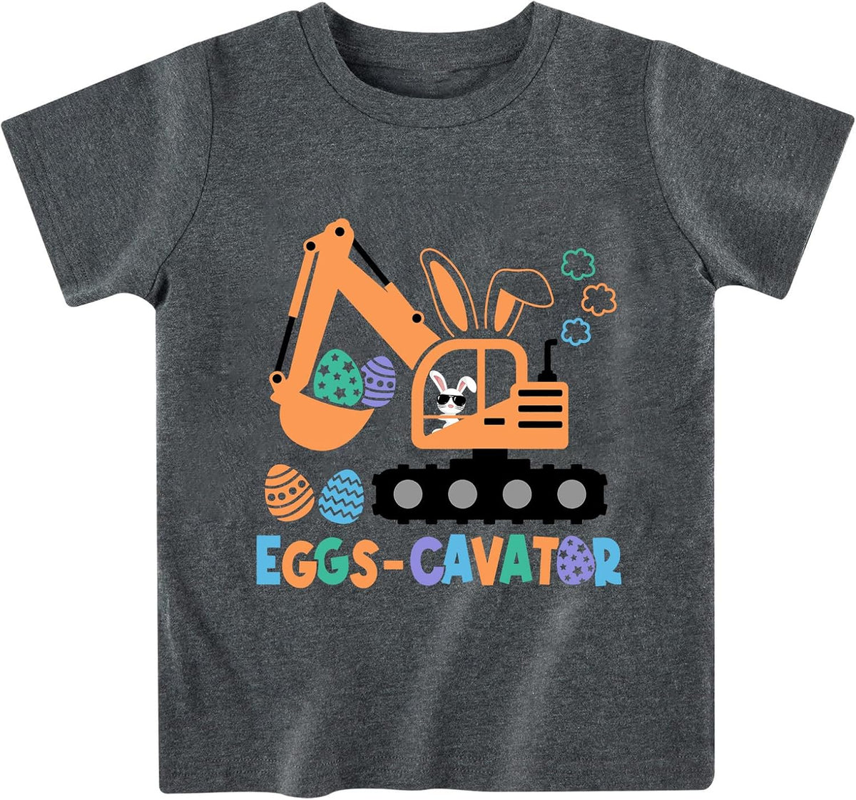 Easter s Baby Boys Girls Short Sleeve Shirts Toddler Hip Hop Bunny Egg Tractor Graphic Tees Tops 2-7 Years