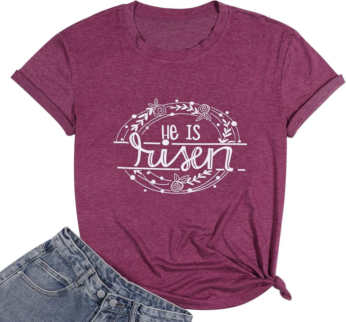 Happy Easter Shirts for Women Floral Rabbit Bunny Shirt Easter Short Sleeve Tee Tops Unisex