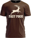 TeeUnion Funny Fast Food Hunting T-Shirt – Deer Season Gift Humor Graphic Tee for Hunters