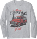 Country Christmas Farm Pickup Truck for Farmer Long Sleeve T-Shirt