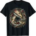 Christmas Bass Fishing Retro Angler Christmas T-Shirt