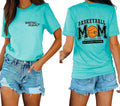 Basketball T-Shirt for Mom Women's Basketball Mama Distressed Graphic Tees Casual Cute Summer Tops for Mommy