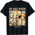 Religious Easter Flowers Empty Tomb He is Risen Christians Unisex