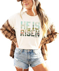 He is Risen Christian Shirt for Women - Easter Faith Graphic Tee Unisex