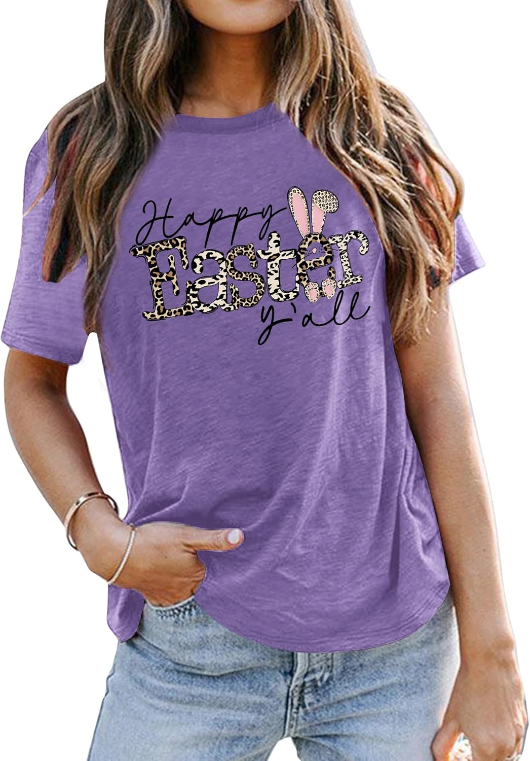 Women Happy Easter T Shirt Cute Easter Letter Graphic Tee Easter Day Casual Tops Unisex