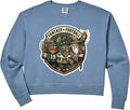 Women's Funny Fantasy Football Player Wizard Goblin Literal Dad Joke Comfort Colors Crop Sweatshirt