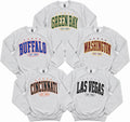 All Team Vintage Football Sweatshirt, Retro City Football Crewneck, Game Day Fan Sweatshirt, Football Season Gift for Men Women Black
