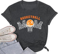 Women Basketball Mom Shirts Game Day Basketball Sports Lovers T-Shirt Casual Short Sleeve Tops Tee