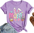 Easter Shirts for Women – Bunny Ear Mama Easter Shirt Cute Rabbit Egg Holiday Tops Unisex