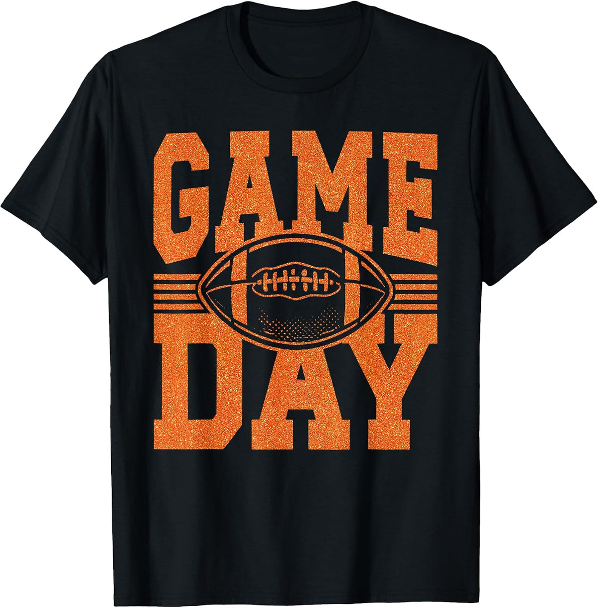 Game Day Football Season Football Mama Girl Orange Team T-Shirt