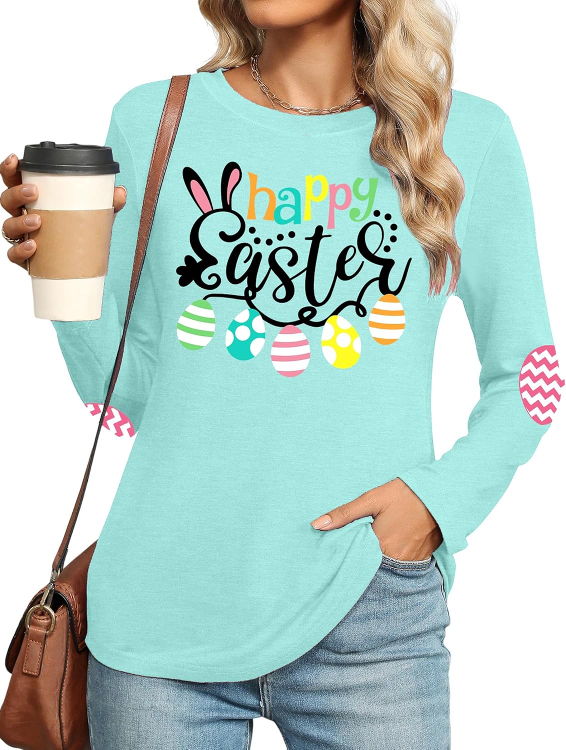 Easter Shirt for Women: Happy Easter Shirts Bunny Shirt Cute Rabbit Graphic T Shirts Casual Tops