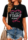 Breast Cancer Awareness Shirt for Women in October Wear Pink T-Shirt Ribbon Support Motivation Tshirts Inspirational Gifts