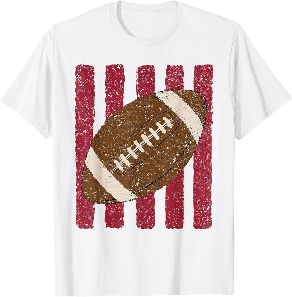Retro Stripes Football Season Game Day Football Mom Mama T-Shirt