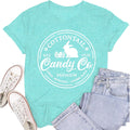 Easter Shirts for Women Spring Bunny Christian Tshirts Cottontail Candy Co. Ribbit Tee Tops