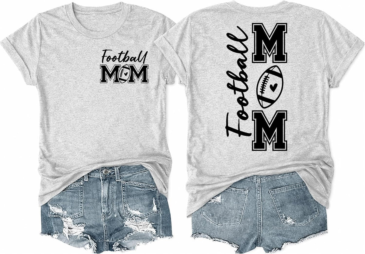 Football Mom Shirt Funny Mama Shirt Soccer Mom Game Day Graphic Tees Tops