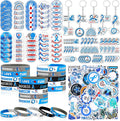 50 Sets Diabetes Awareness Gifts Set Include Type 1 Diabetes Prevention Rubber Bracelets Lapel Brooch Pin Inspirational Sticker Diabetes Keychain for Awareness Month Supplies Charity Event Survivor