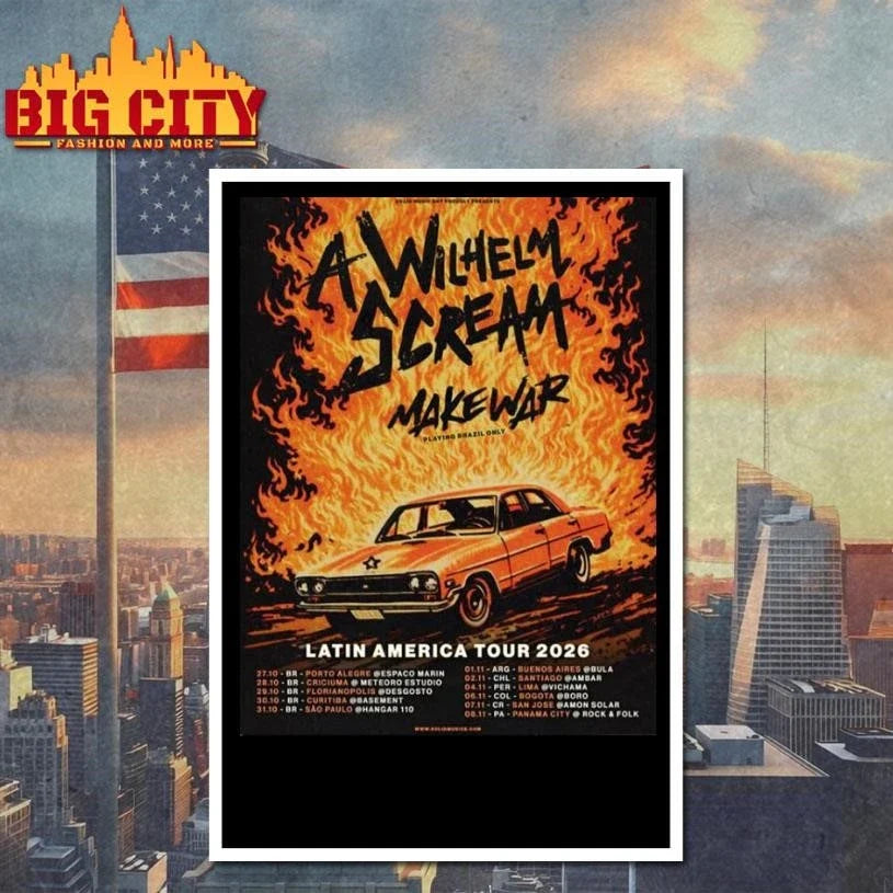 A Wilhelm Scream Latin America Tour 2026 Schedule Tour Dates Poster Shirt Unisex