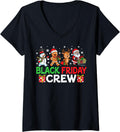 Womens Christmas Friday Shopping Crew Black Shopping Family Funny V-Neck T-Shirt