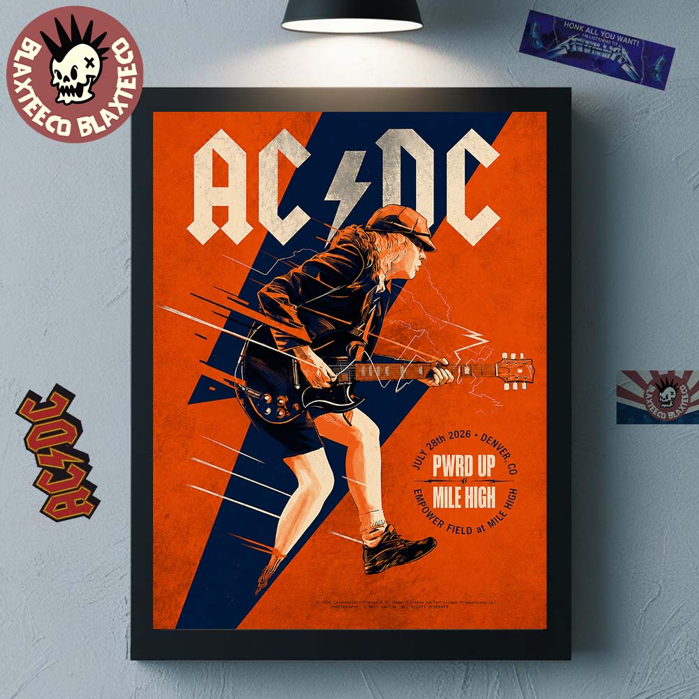 ACDC Denver CO 2026 Event Poster At Empower Field At Mile High On July 28 2026 Home Decor Poster Canvas