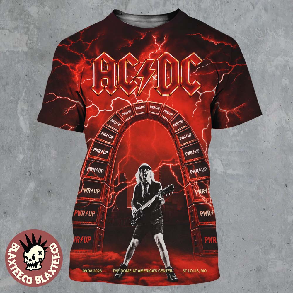 ACDC PWR Up St. Louis Missouri 2026 Event Poster Live At The Dome At America’s Center On Sept 8 2026 All Over Print Shirt