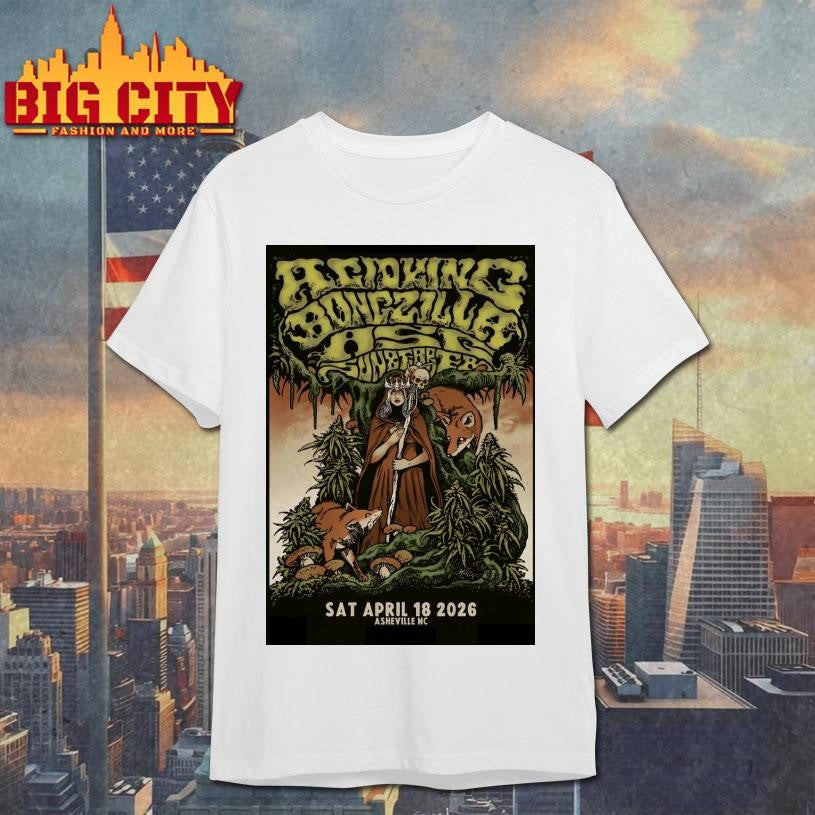 Acid King And Bongzilla April 18 2026 In Asheville NC Poster Shirt Unisex