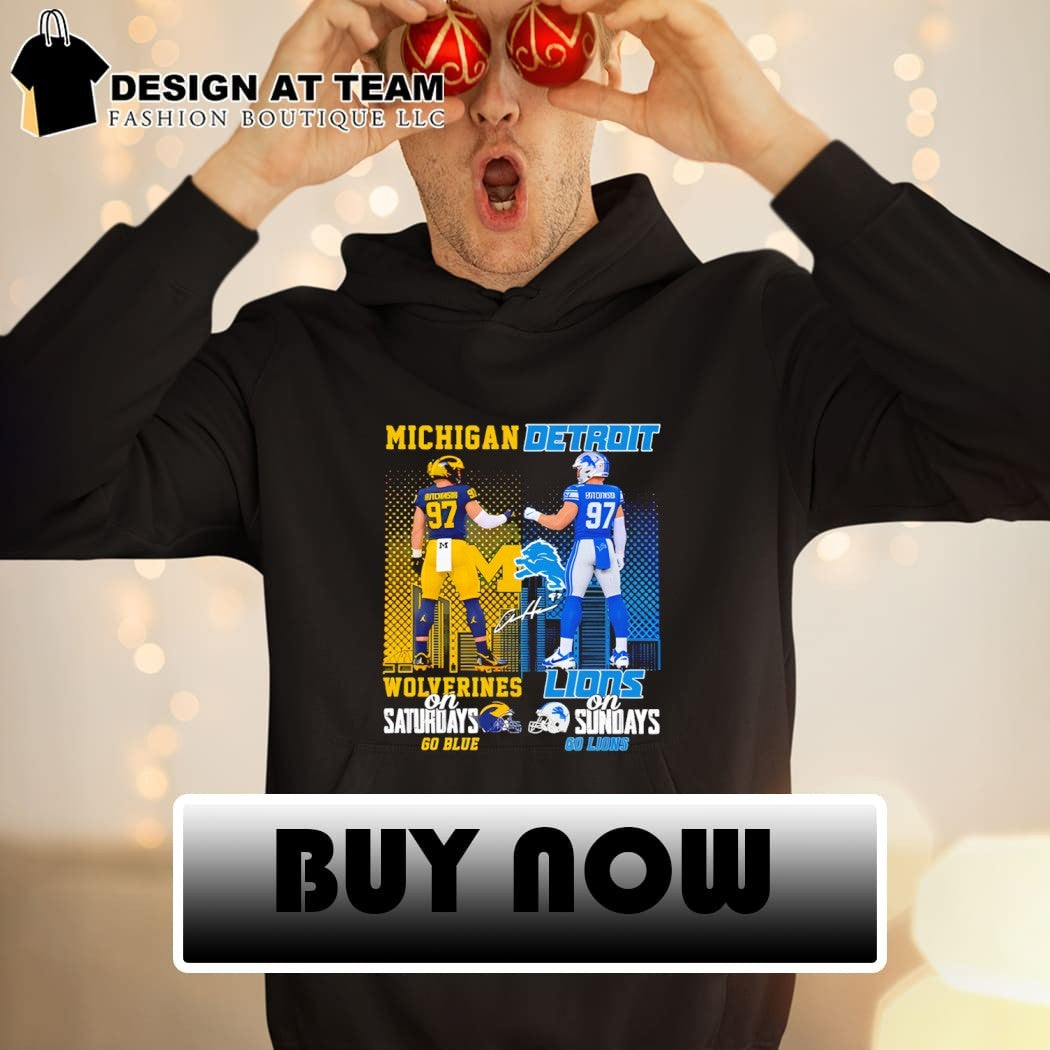Aidan Hutchinson Michigan Wolverines On Saturdays Detroit Lions On Sundays Shirt