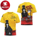 Alice Cooper Alice’s Attic Vintage Tour All Over Print Yellow Two Sided Shirt Unisex